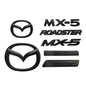 Hoogwaardige mat zwarte aluminium emblemen voor Mazda MX-5 ND