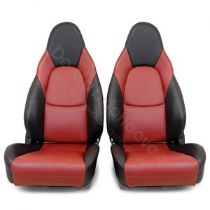 MX5 Set leren stoelen zwart - rood