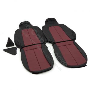 MX5 Set leren bekleding zwart - bordeaux