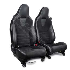 MX5 Recaro stoelen zwart wit (Gebruikt)